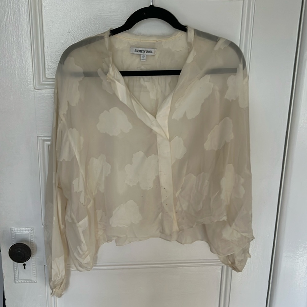 Silk cream 100% silk blouse